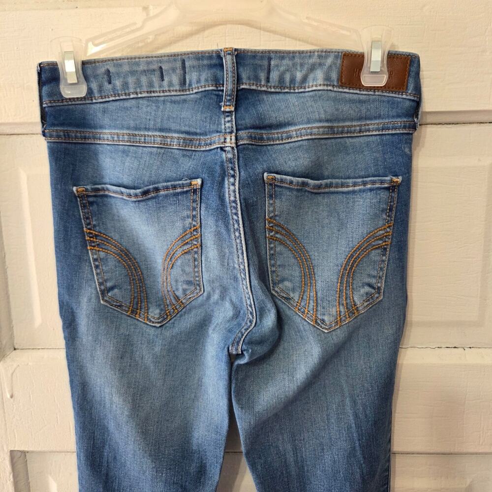 Hollister mid-rise super skinny distressed jeans womens size 26x28 (3S)